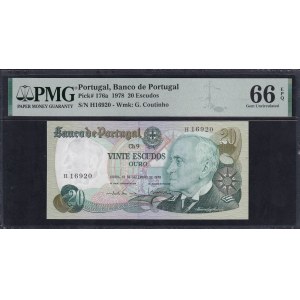 Portugal, 20 Escudos, 1978, Gem UNC 66 EPQ