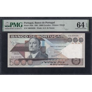 Portugal, 5000 Escudos, 1981, Choice UNC 64 EPQ