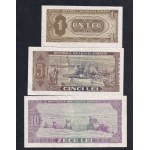 Roumanie, série de 6 billets, 1966, XF-AU