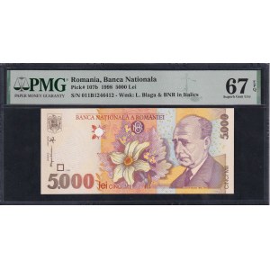 Romania, 5000 Lei, 1998, Superb Gem UNC 67 EPQ