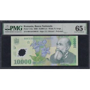 Romania, 10.000 Lei, 2000, Gem UNC 65 EPQ