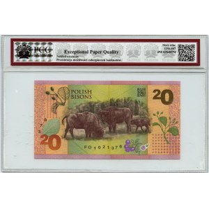 PWPW, Test banknote - 20 Polish Bison 2019 - PCG 69 EPQ