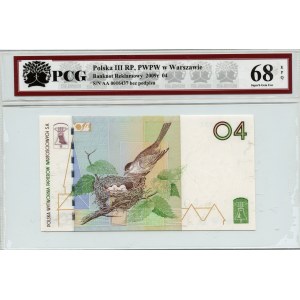 PWPW, Testovací bankovka - 04 Birds - PCG 68 EPQ