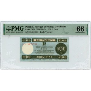 PEWEX, 1 cent 1979 - seria HL - PMG 66 EPQ