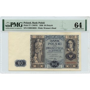 20 zloty 1936, CH series - PMG 64
