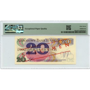 20 gold 1982, MODEL/SPECIMEN - A 0000000 No.0243 - PMG 67 EPQ, TOP POP