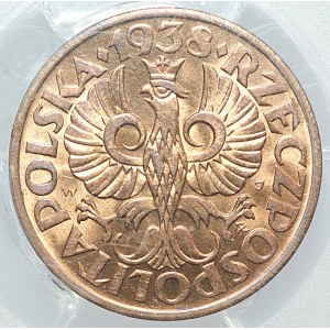 II RP, 2 pennies 1938 - PCGS MS 64 RD