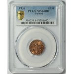 II RP, 2 pennies 1938 - PCGS MS 64 RD