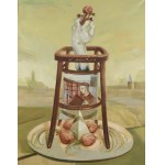 Allan RZEPKA (1940-2022), Trofea na koniec wieku [Piramidalna martwa natura], 1999