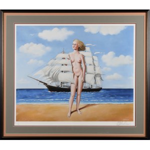 OLBIŃSKI RAFAŁ (b. 1947), Under Full Sails, 2023