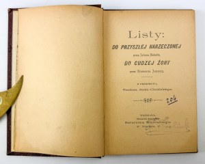 Letters to a future bride by J. Mohort, to someone else's wife by K. Junosha - Warsaw 1897