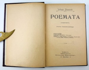 SŁOWACKI Juliusz - Poemata - Warszawa 1898