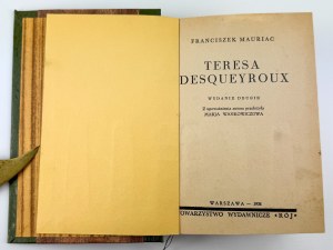 MAURIAC Francis - Thérèse Desqueyroux - Warsaw 1936