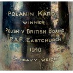 R.A.F souvenir - POLANIN Karol winner Polish v British Boxing R.A.F Eastchurch 1940 LT Heavy Weight - [very rare].