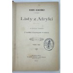 SIENKIEWICZ Henryk - Listy z Afryki - Warszawa 1893 [wydanie pierwsze]