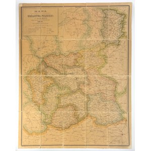 Barcz P. - Mapa dziesięciu guberni Królestwa Polskiego - Warszawa 1901 [drogi żelazne, bite i zwyczajne]