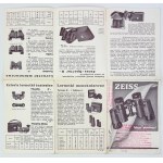 Brochure publicitaire - Zeiss pen-weight LORNETS - 1938 [cachet de Joseph Splichal, armurier].