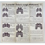 Brochure publicitaire - Zeiss pen-weight LORNETS - 1938 [cachet de Joseph Splichal, armurier].