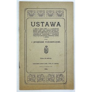 Lviv 1916 LÉGISLATION SUR L'AUTORISATION DE PERCEVOIR DES DROITS DE CHARITÉ POUR LES REPRÉSENTATIONS ET LES CONCERTS