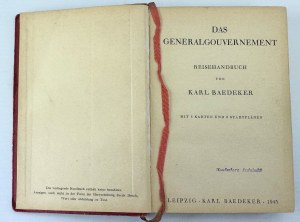 Baedeker Karl - Das Generalgouvernement. - Leipzig 1943 [guide].