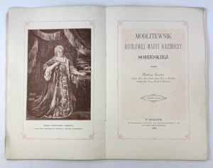 BERSOHN Mathias - Modlitewnik królowej Maryi Kazimiery Sobieskiej Kraków - 1896
