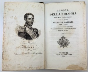 ZAYDLER Bernardo - Storia della Polonia fino agli ultimi tempi - Firenze 1831