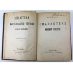 WISZNIEWSKI Michał - Moliere Jan - Charaktery rozmów ludzkich. Bakona Metoda. Szkoła kobiet. Wdowa Agisa - Warszawa 1876 [cztery tytuły w jednym woluminie]