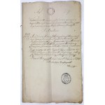 COLLECTION OF DOCUMENTS - Extract from church metrics of the Old City of Częstochowa - 1824 [Parochia Czestochoviaensis Sigillum Ecclesis].