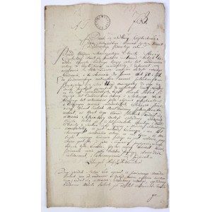 DOKUMENT związany z miastem Częstochowa - 1824 [pieczęć burmistrza Częstochowy]