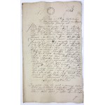 DOCUMENT related to the city of Częstochowa - 1824 [seal of the mayor of Częstochowa].