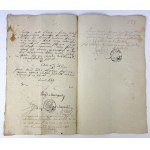 DOKUMENT związany z miastem Częstochowa - 1824 [pieczęć burmistrza Częstochowy]