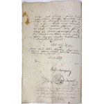 DOKUMENT związany z miastem Częstochowa - 1824 [pieczęć burmistrza Częstochowy]