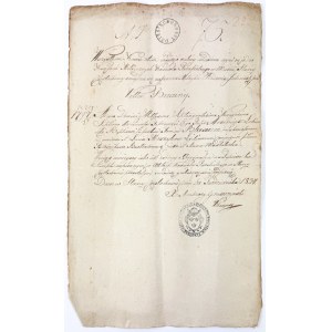 DOKUMENT. Metryka kościelna Starego Miasta Częstochowa - 1824 [pieczęć]