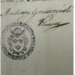 DOCUMENT. Church metrics of the Old Town of Częstochowa - 1824 [stamp].