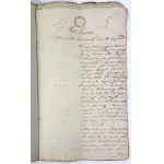 ZBIÓR pięciu dokumentów związanych z Olkuszem, Strzeniawą i Województwem Kaliskim - 1824 [pieczęcie Królestwa Polskiego]