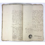 ZBIÓR pięciu dokumentów związanych z Olkuszem, Strzeniawą i Województwem Kaliskim - 1824 [pieczęcie Królestwa Polskiego]