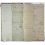 ZBIÓR pięciu dokumentów związanych z Olkuszem, Strzeniawą i Województwem Kaliskim - 1824 [pieczęcie Królestwa Polskiego]