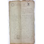 A COLLECTION OF FIVE DOCUMENTS RELATING TO Olkusz, Strzeniawa, and Kalisz Province - 1824 [stamps of the Kingdom of Poland].