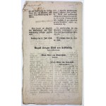 Okólnik - Gubernia Galicji - [Uwolnienie od myta osób prowadzących rekrutów, aresztantów, zbrodniarz i szupaśników] - Lwów 1828