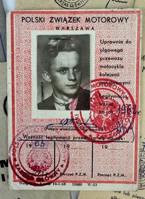 POLISH MOTORCYCLIST ASSOCIATION - Set of documents