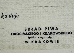 WEKSLE - Receipts from Okocimskie and Krakowskie Beer Store in Krakow.