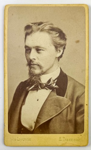 FOTOGRAFIA kartonikowa CDV - Fotografia mężczyzny - E. Trzemeski Lwów