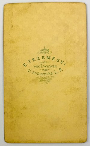 FOTOGRAFIA kartonikowa CDV - Fotografia mężczyzny - E. Trzemeski Lwów