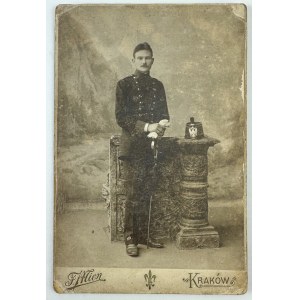 PHOTOGRAPHIE CDV - Photographie d'un soldat de l'armée galicienne - Juliusz Mień Cracovie