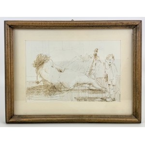 DUDA-GRACZ Jerzy - Esquisse d'un tableau Rêve d'un garçon [stylo].