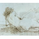 DUDA-GRACZ Jerzy - Esquisse d'un tableau Rêve d'un garçon [stylo].