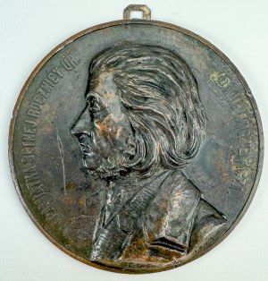 Patriotic PLASTER - Commemoration of the 100th birthday family of Adam Mickiewicz - 1898