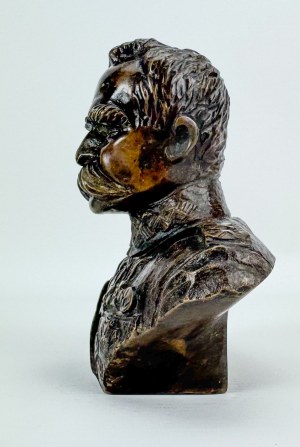 PATRIOTIČTÍ POPIŘI - Józef Piłsudski (1867-1935) [bronz, před rokem 1939].
