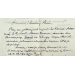 DMOWSKI Roman - List do wydawcy Pism Antoniego Gmachowskiego - Warszawa 1937