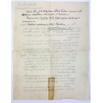 DMOWSKI Roman - List do wydawcy Pism Antoniego Gmachowskiego - Warszawa 1937